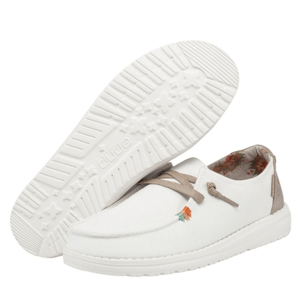 NEW HEY DUDE WENDY RODEO WHITE AZTEC Size 7 NWT